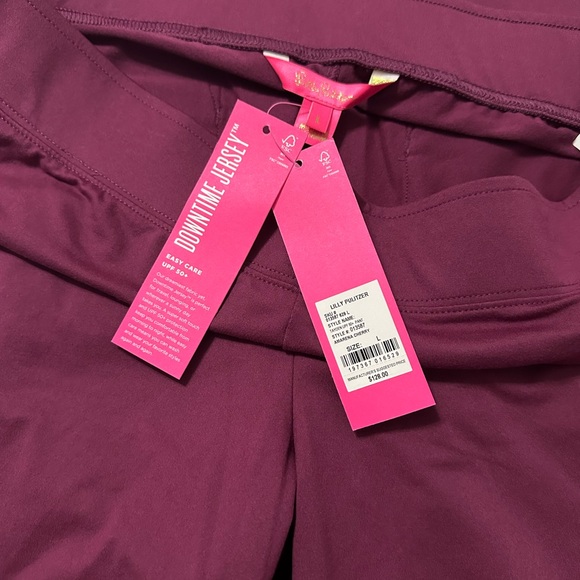 NWT Lilly Pulitzer Taden UPF 50+ Pant in Amarena Cherry Large - Picture 3 of 4